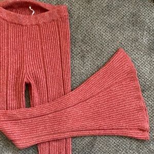 Free people sweater flare pants